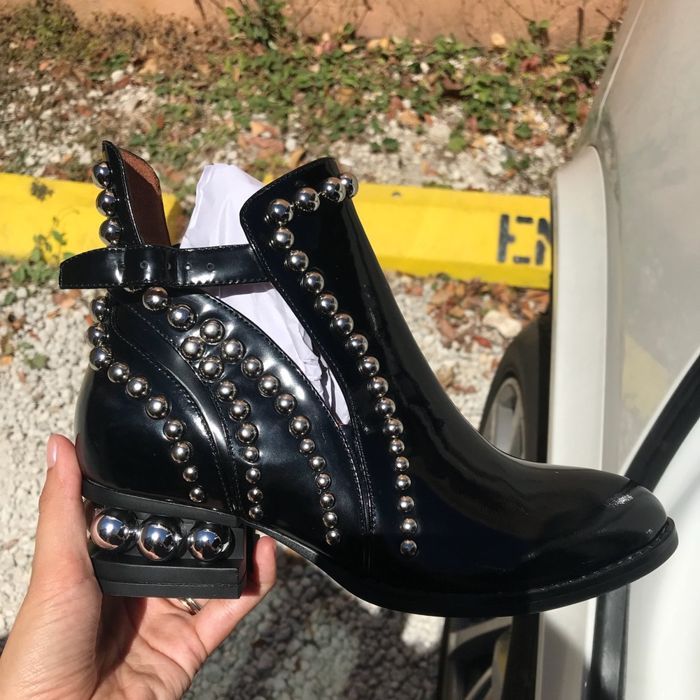 Jeffrey Campbell Rylance Bootie. Silver studded.